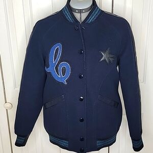 Coach Letterman Varsity Jacket Size Small Blue and Black